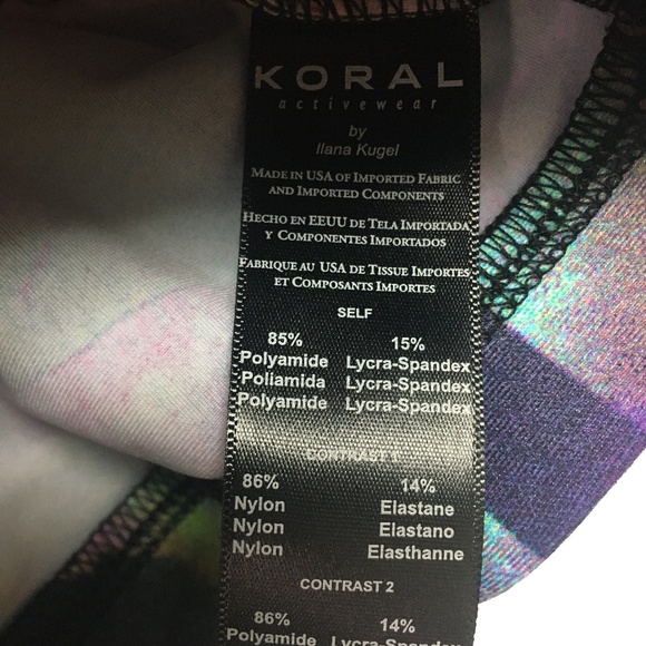 NEW Koral Immersion Long Sleeve Crop Top w Cut Outs Thumb Holes - Picture 14 of 14